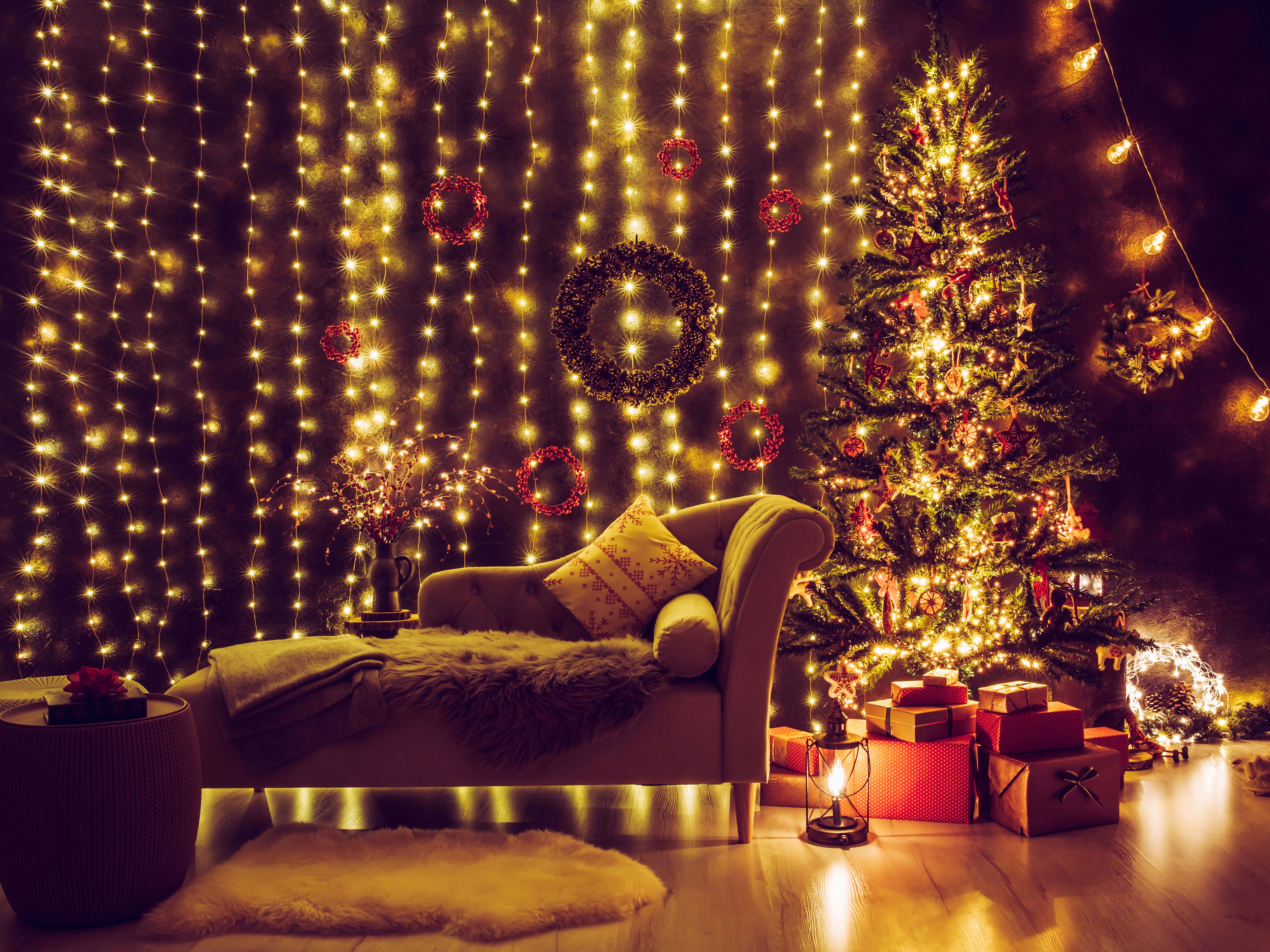 string lights christmas cozy