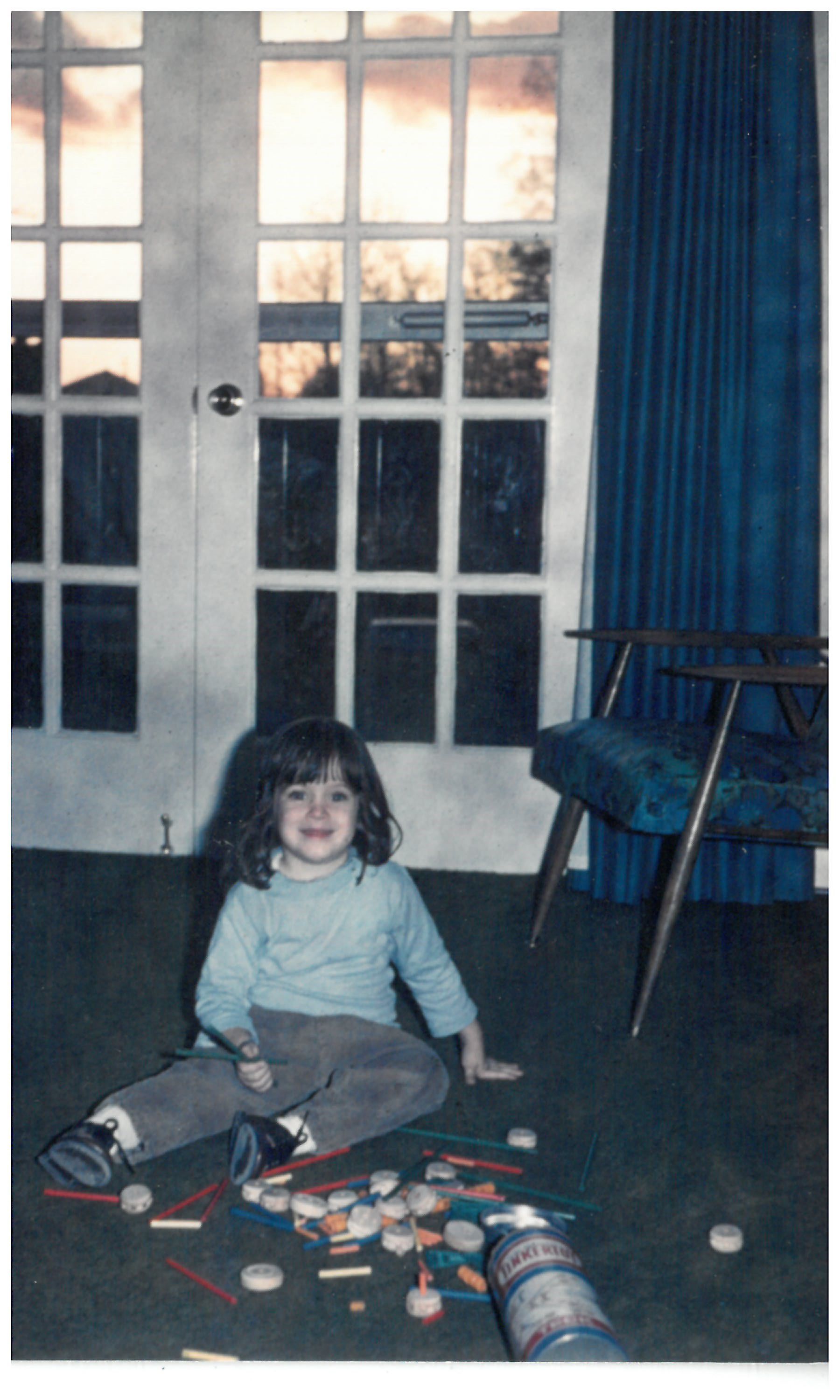 Melissa and Doug cofounder Melissa Bernstein is pictured at age 5, playing with Tinker Toys. lifelines author and melissa and doug cofounder melissa bernstein at age 5