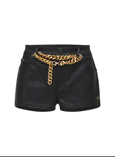 Lacquered Denim Shorts Lacquered Denim Shorts