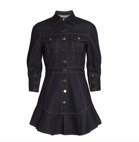 High-Low Denim Mini-Dress High-Low Denim Mini-Dress