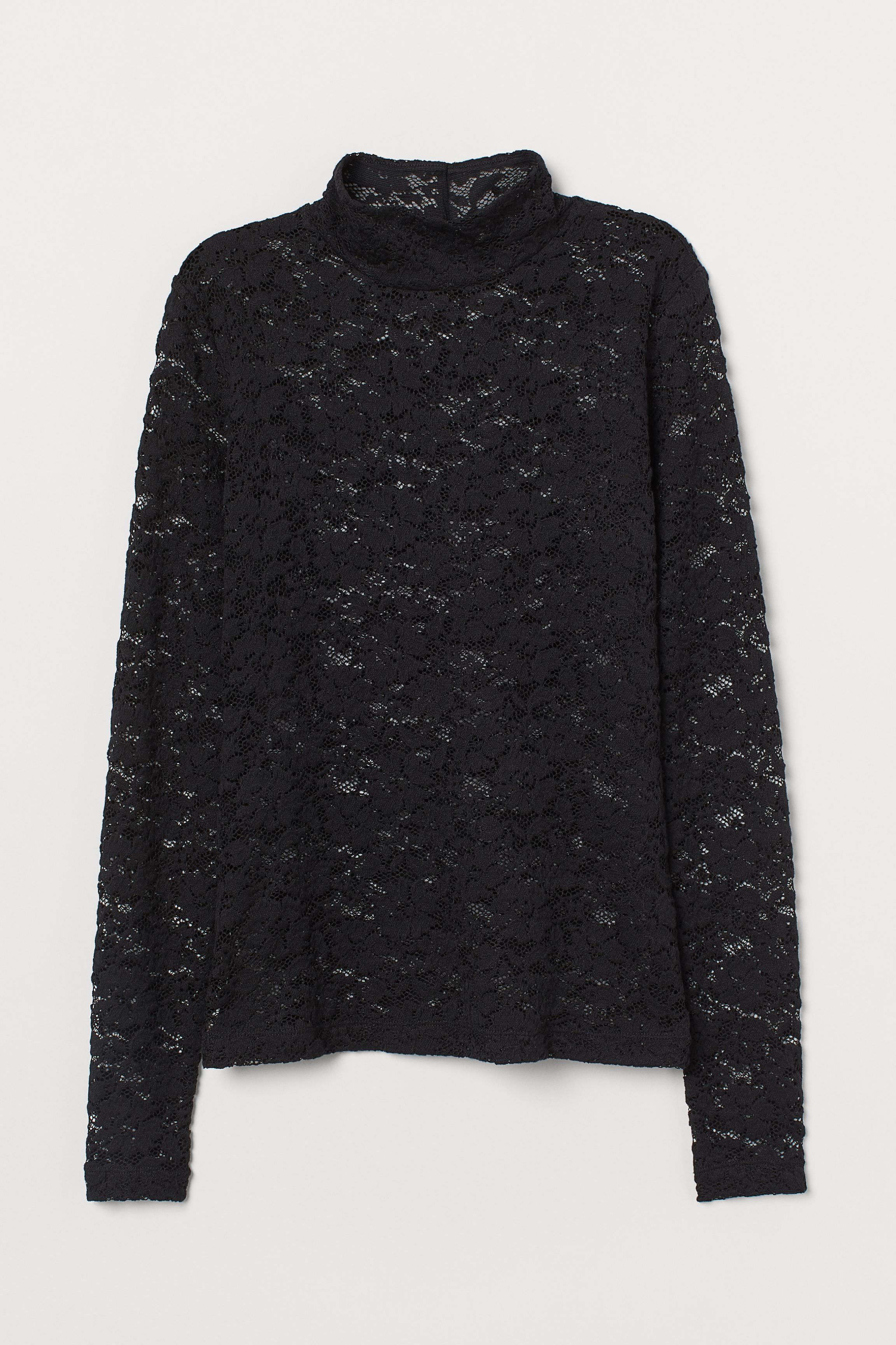 Lace Mock-Turtleneck Top Lace Mock-Turtleneck Top